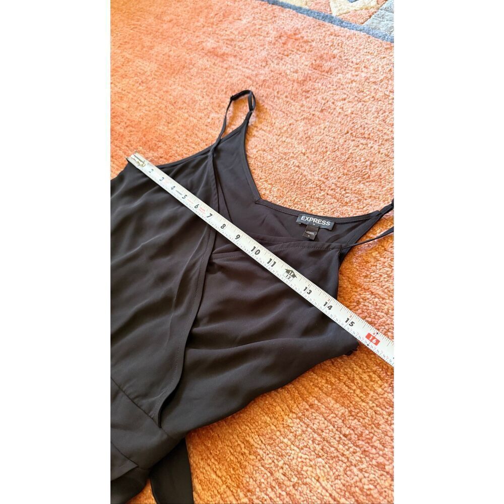 Express Black Wrap Romper Skort Adjustable Straps Size 6 - Picture 6 of 13